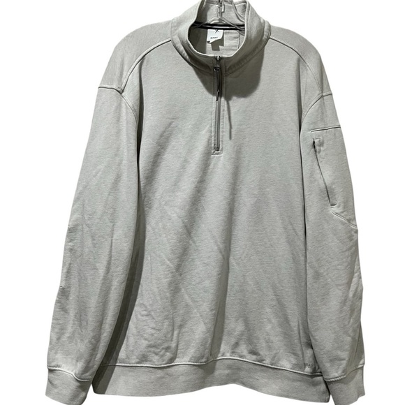 Brax Men’s XXL Cream Gray Sion Organic Cotton Long Sleeve quarter zip Sweater B3 - Picture 2 of 7